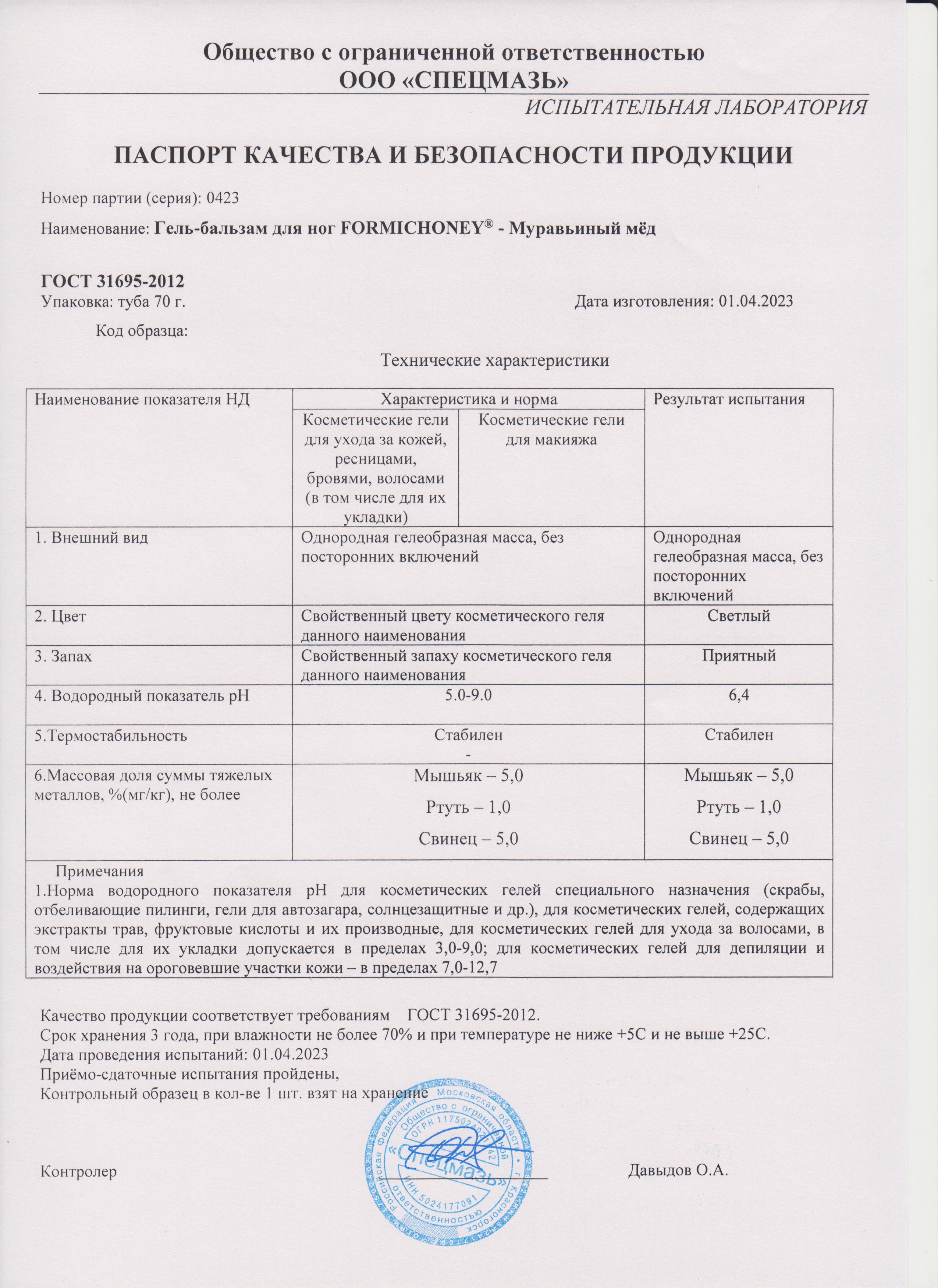 Паспорт №042023